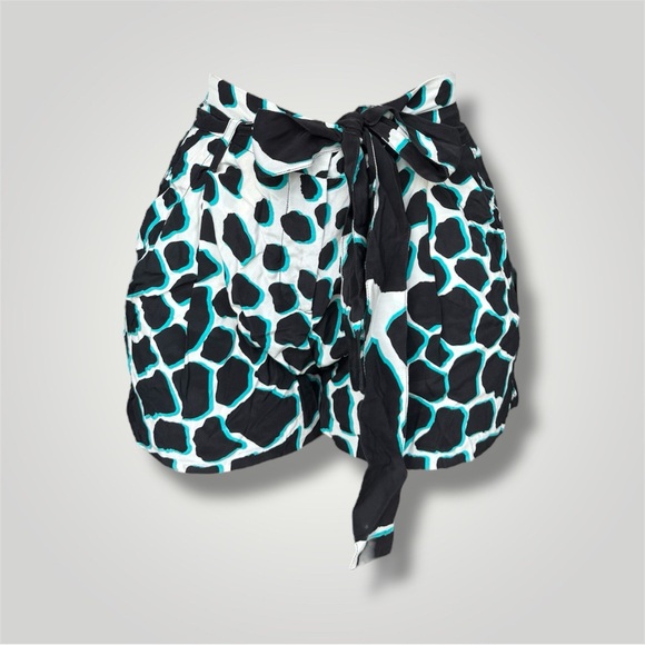 Roberto Cavalli Black and Teal Shorts